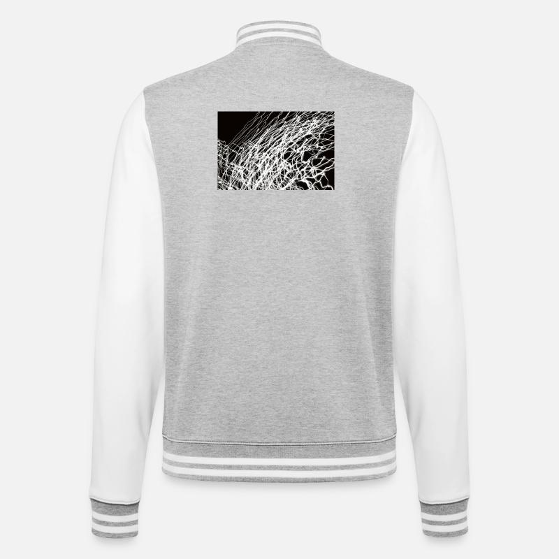 Lichtspiele 3 - College-Sweatjacke - Grau meliert/Weiß