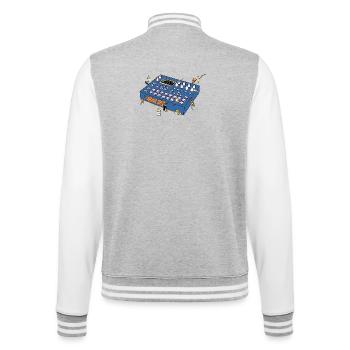 Mixing Console - College Sweat Jacket - heather grey/white - Back - Marisol (170cm)