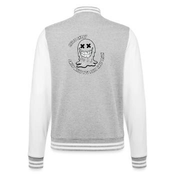 Leben und Teeth.TR - College-Sweatjacke - Grau meliert/Weiß - Hinten - Marisol (170cm)