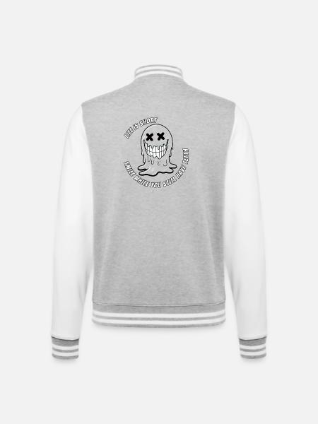 Life & Teeth.TR - College Sweat Jacket - heather grey/white