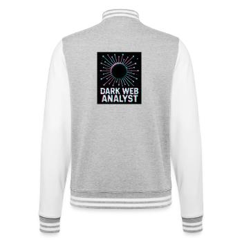 Dark Web Analyst - Cybersecurity - College Sweat Jacket - heather grey/white - Back - Marisol (170cm)