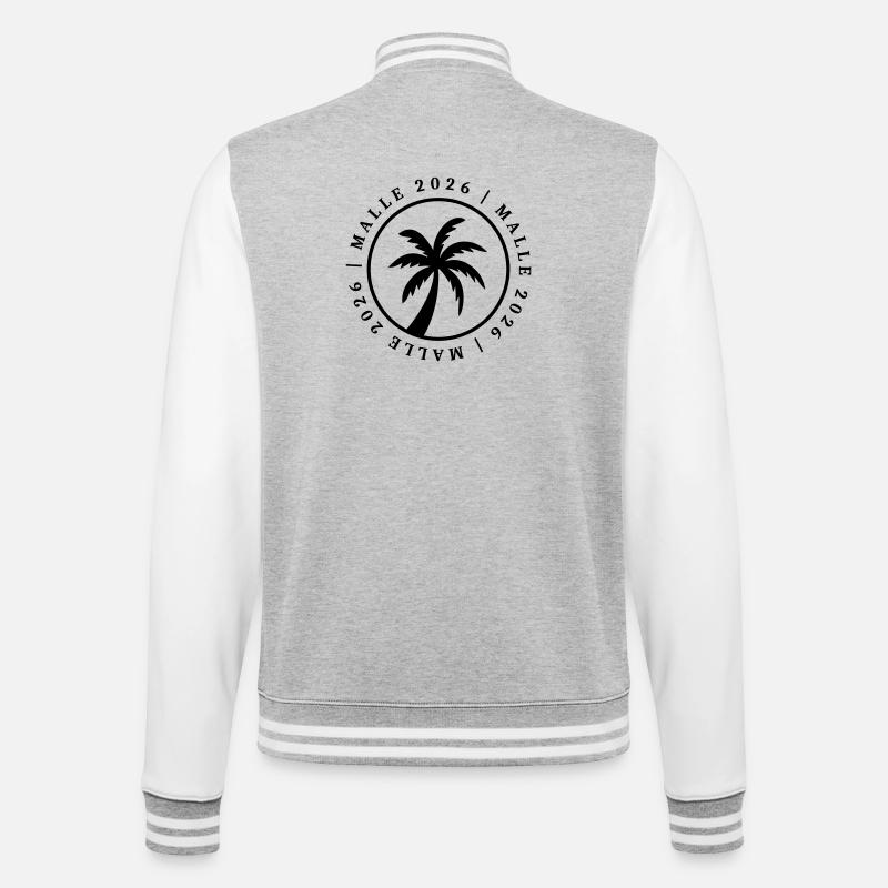 Malle 2026 Palm Tree Circle - College Sweat Jacket - heather grey/white