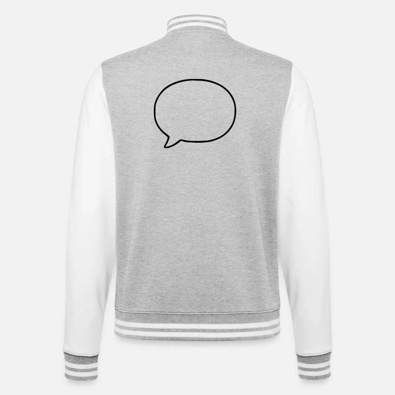 Personalize your own speech bubble comic - College Sweat Jacket - heather grey/white