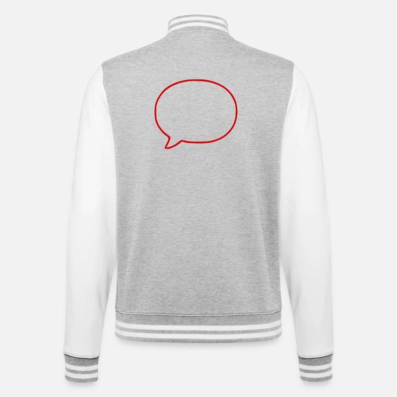 Sprechblase Comic selbst gestalten personalisieren - College-Sweatjacke - Grau meliert/Weiß