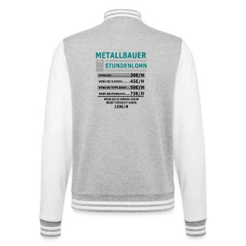 Soudeurs Métallurgistes Salaires horaires Soudage - Veste Teddy - gris chiné / blanc - Dos - Marisol (170cm)