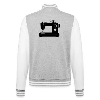 machine à coudre - Veste Teddy - gris chiné / blanc - Dos - Marisol (170cm)
