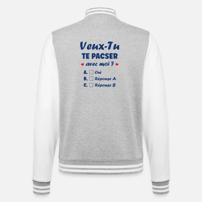 PACS application - College Sweat Jacket - heather grey/white