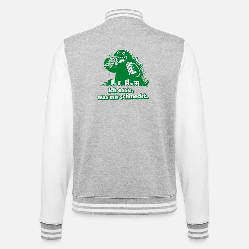 Je mange ce que j’aime, Monster - Veste Teddy - gris chiné / blanc