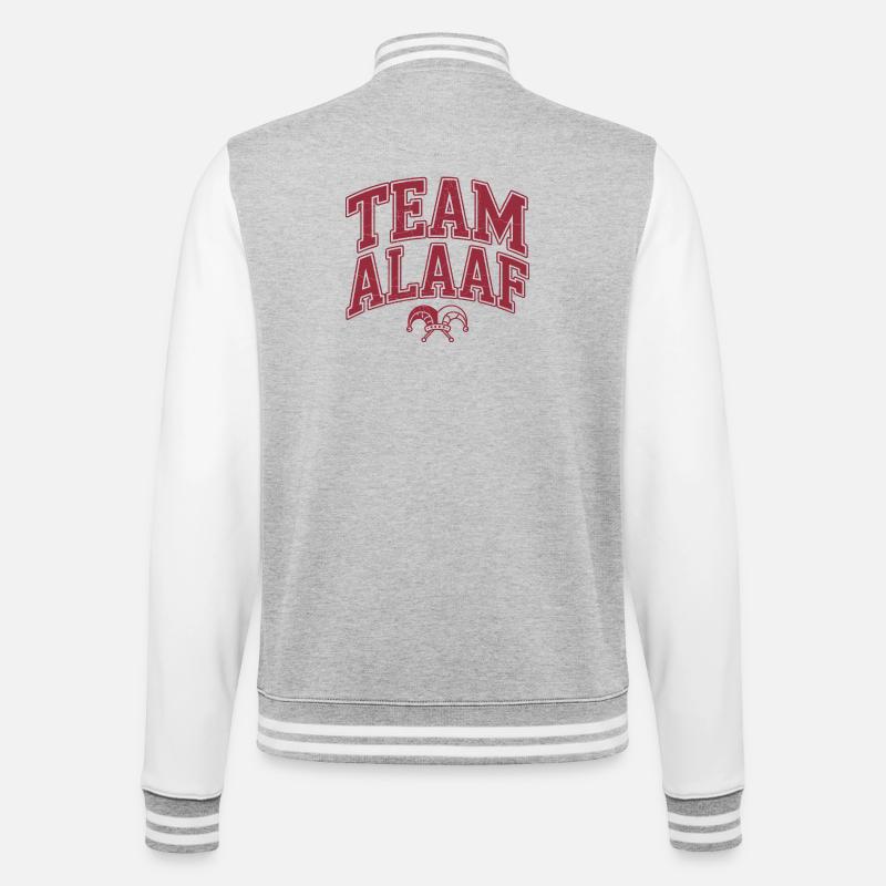 Équipe Alaaf - Carnaval de Cologne - Veste Teddy - gris chiné / blanc
