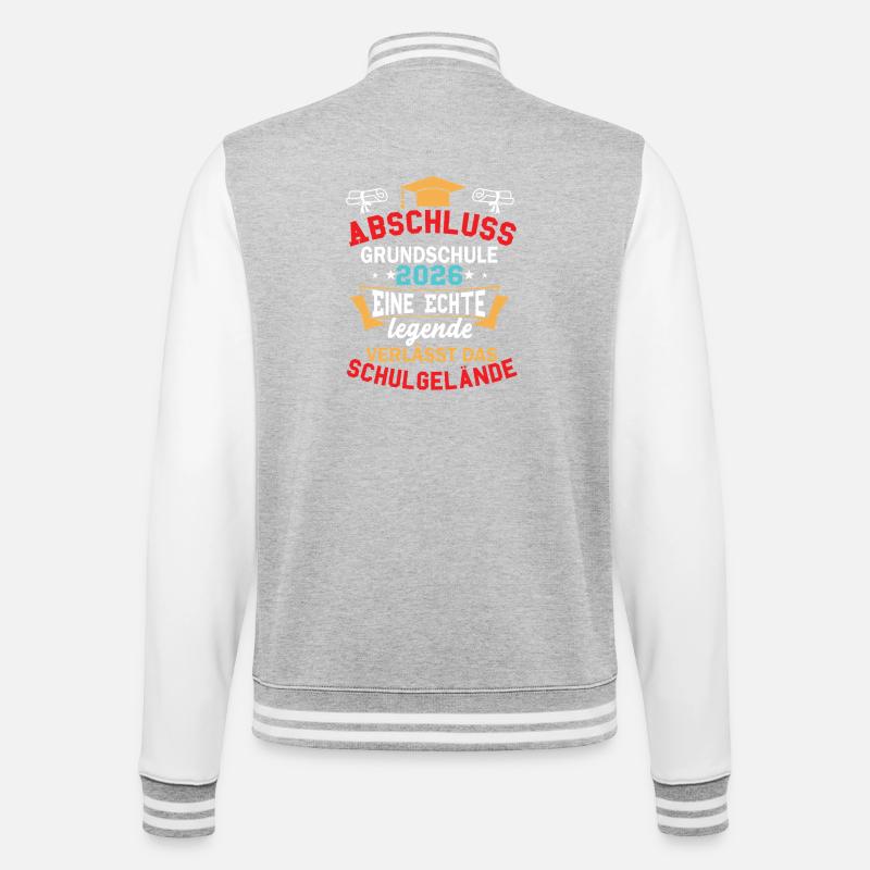Graduation 2026: A true legend - College Sweat Jacket - heather grey/white
