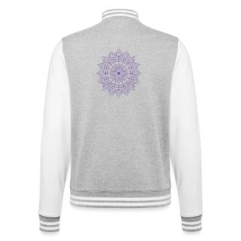 Mandala - College Sweat Jacket - heather grey/white - Back - Marisol (170cm)