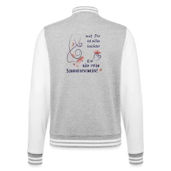 Tu es mon rayon de soleil - Veste Teddy - gris chiné / blanc - Dos - Marisol (170cm)