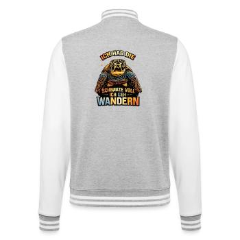 J’en ai marre des tortues Randonnée - Veste Teddy - gris chiné / blanc - Dos - Marisol (170cm)