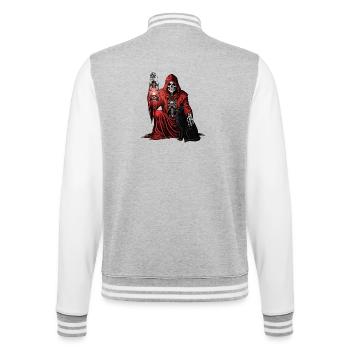 Red Hood Grim Reaper Lantern Cat - College Sweat Jacket - heather grey/white - Back - Marisol (170cm)