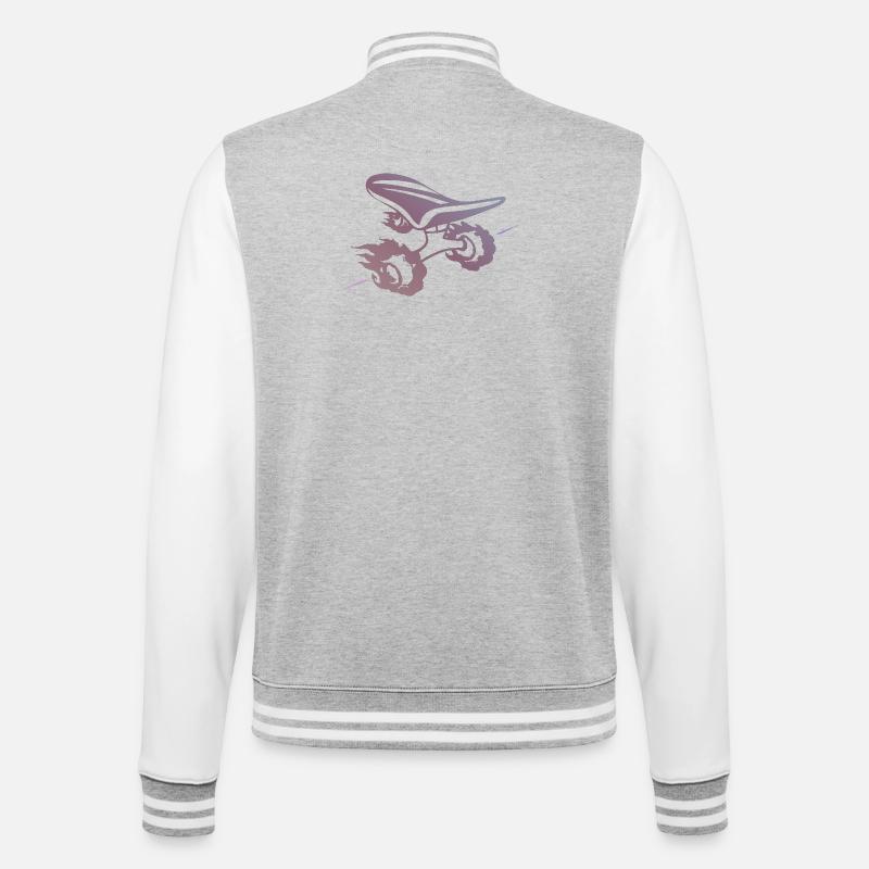 Gradient skateboard Silhouette Ride - College Sweat Jacket - heather grey/white