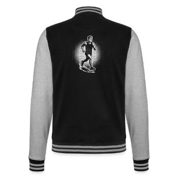 Running Fokus pur - College-Sweatjacke - Schwarz/Grau meliert - Hinten - Marisol (170cm)