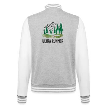 Ultra coureur - Veste Teddy - gris chiné / blanc - Dos - Marisol (170cm)