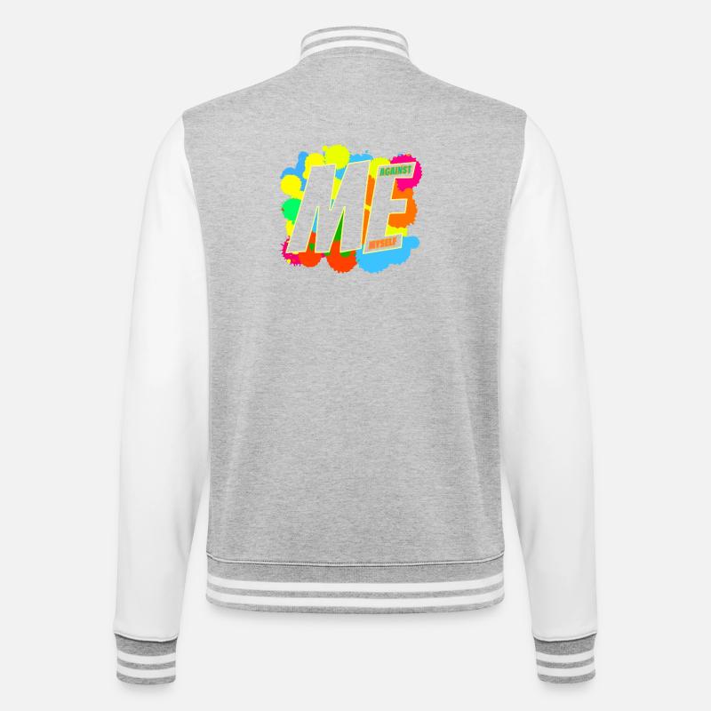 MOI & Moi-même - Veste Teddy - gris chiné / blanc