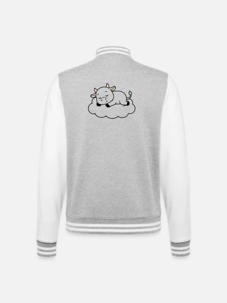 Sleeping Cow Cloud Dream Baby - College Sweat Jacket - heather grey/white