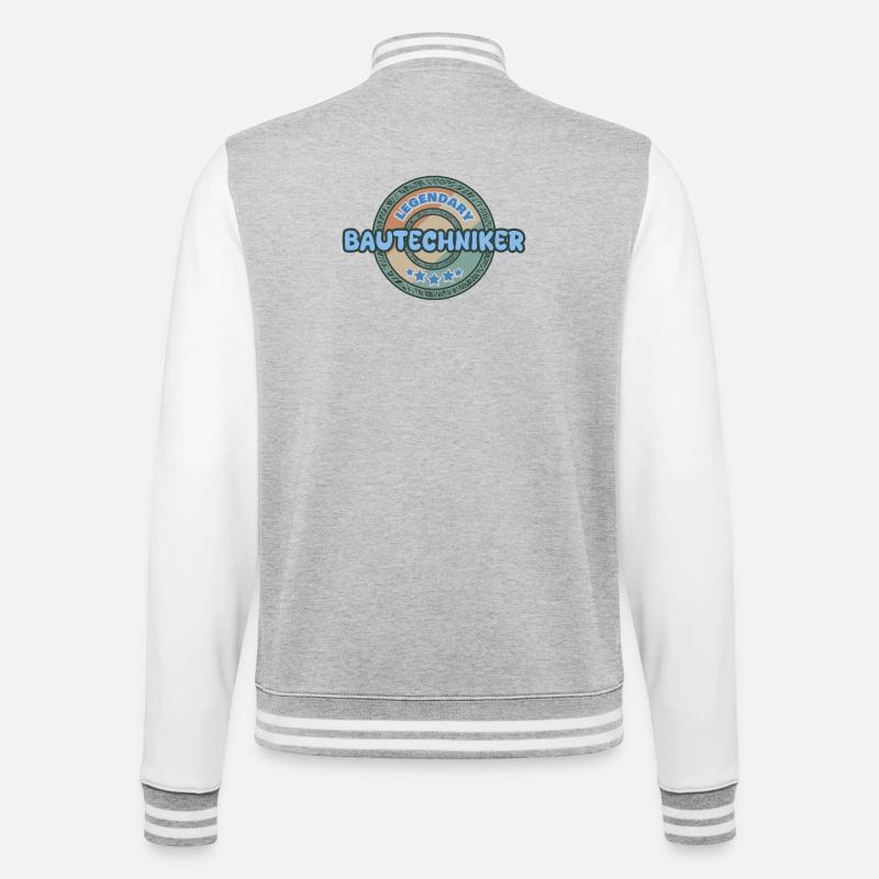 Gift Idea Construction Technician - College Sweat Jacket - heather grey/white