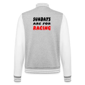Car - College Sweat Jacket - heather grey/white - Back - Marisol (170cm)