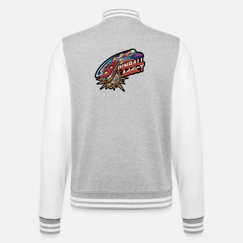 Néon Explosif de Pinball - Veste Teddy - gris chiné / blanc