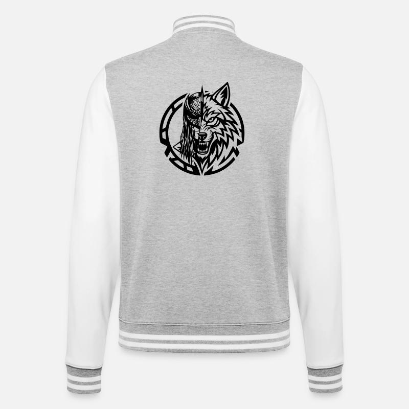 NoxstyllT5 - College Sweat Jacket - heather grey/white