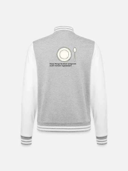 Daily Value of Broccoli - College Sweat Jacket - heather grey/white