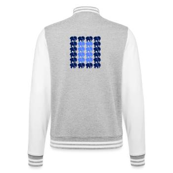 ELEFANT - College-Sweatjacke - Grau meliert/Weiß - Hinten - Marisol (170cm)