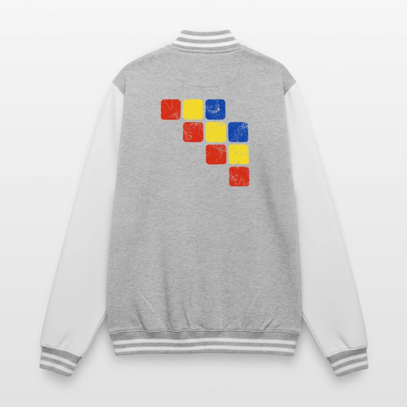 Colors Ornament Pattern - Basic Colors College Sweat Jacket