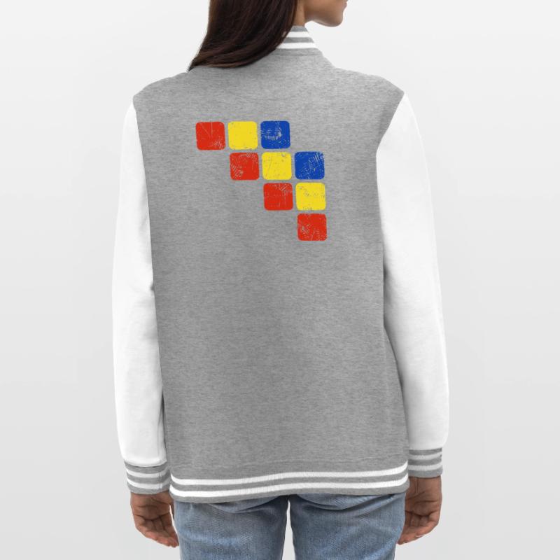 Colors Ornament Pattern - Basic Colors College Sweat Jacket