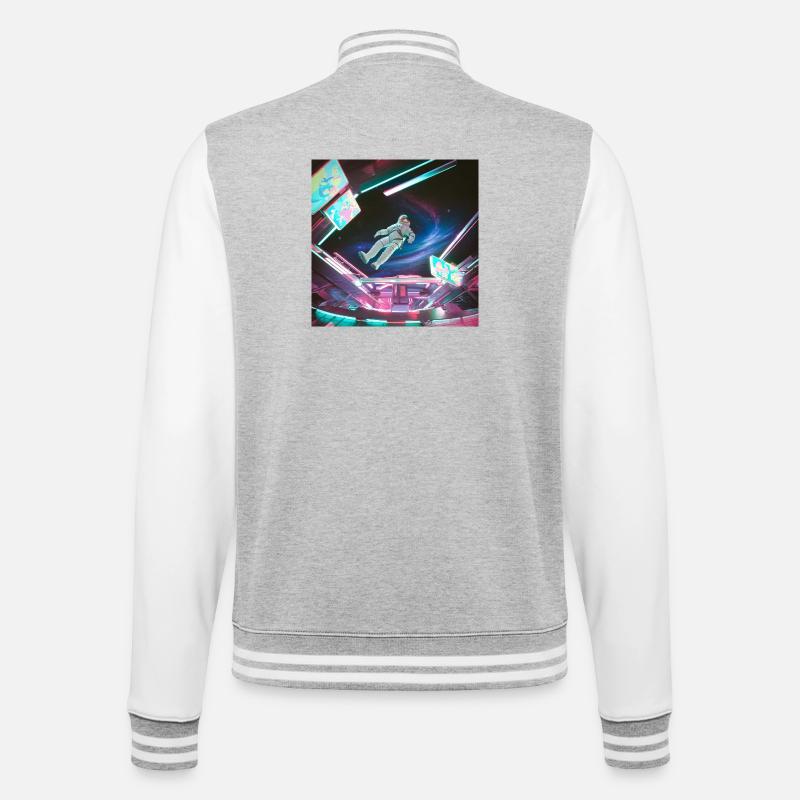 Combinaison spatiale arcadienne spatiale - Néon - Veste Teddy - gris chiné / blanc