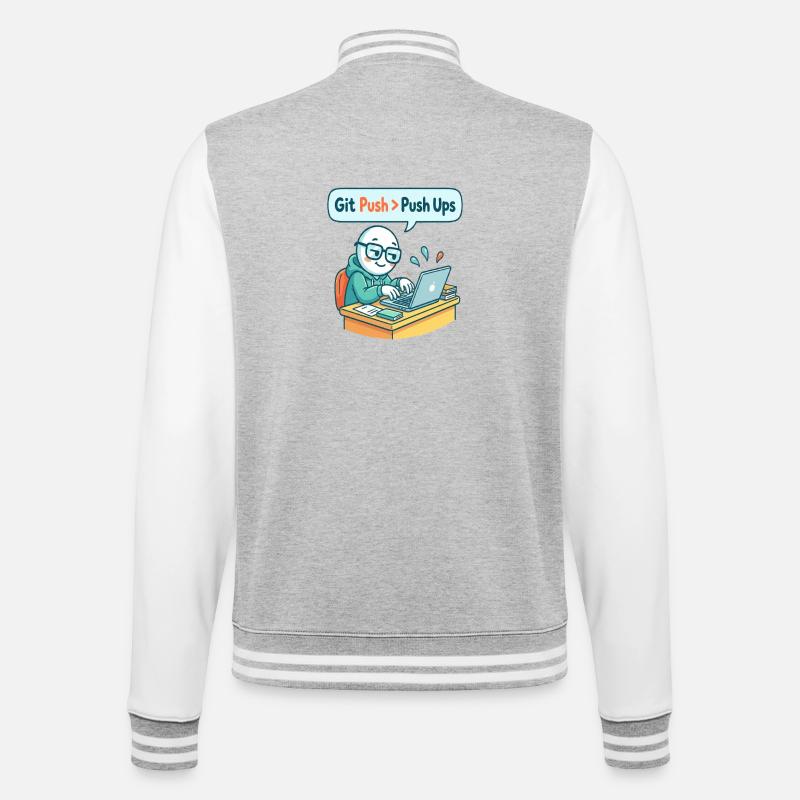 Git Push > Pompes - Veste Teddy - gris chiné / blanc