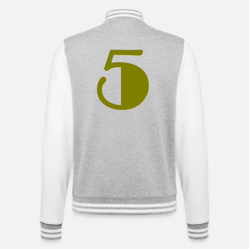 5. ANNIVERSAIRE. 5 ANS. 5e ANNIVERSAIRE - Veste Teddy - gris chiné / blanc