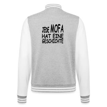 Mofa - College-Sweatjacke - Grau meliert/Weiß - Hinten - Marisol (170cm)