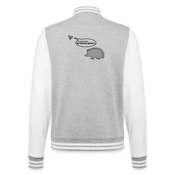 du kannst gehen - College-Sweatjacke - Grau meliert/Weiß - Hinten - Marisol (170cm)