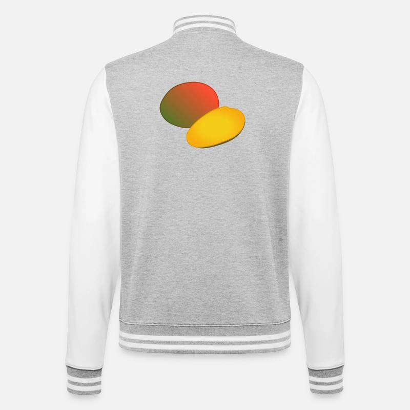 Tropical Mango Duo Gradient - College Sweat Jacket - heather grey/white