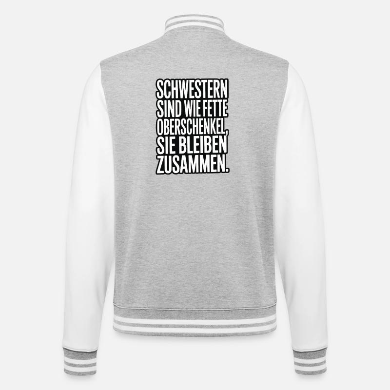 Les sœurs aiment les cuisses épaisses - Veste Teddy - gris chiné / blanc