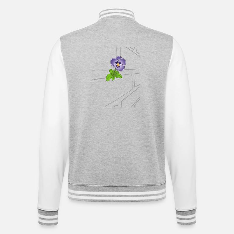 Le triomphe de la nature - Veste Teddy - gris chiné / blanc