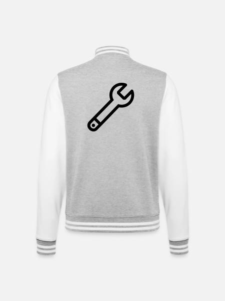 DIY Key - College Sweat Jacket - heather grey/white