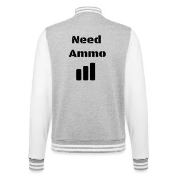 Need Ammo Load - College-Sweatjacke - Grau meliert/Weiß - Hinten - Marisol (170cm)