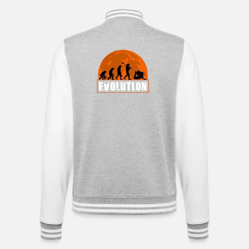 Yoga Evolution Silhouette Sunset Retro - College Sweat Jacket - heather grey/white
