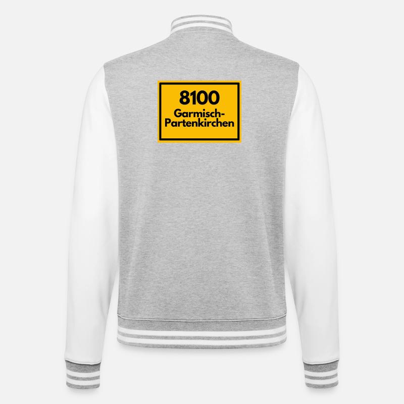 OLD POSTCODE POSTCODE 8100 GARMISCH-PARTENKIRCHEN - College Sweat Jacket - heather grey/white