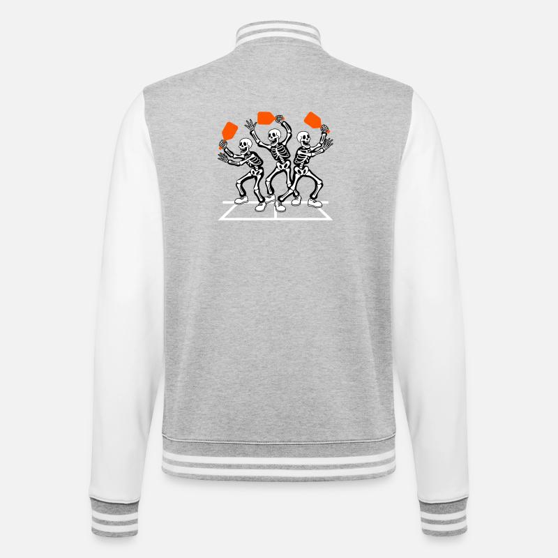 Graphique de Halloween Pickleball - Veste Teddy - gris chiné / blanc