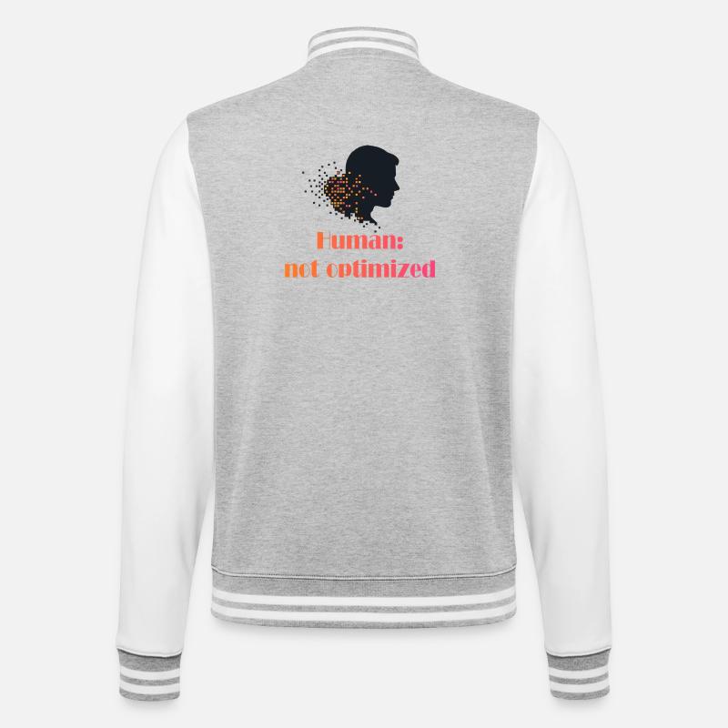 Not Optimized - College Sweat Jacket - heather grey/white