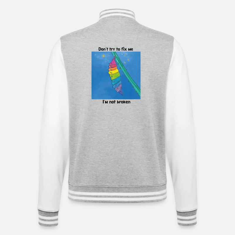 Bon comme je suis ! - Veste Teddy - gris chiné / blanc