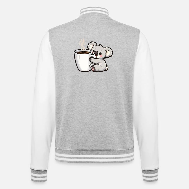 Coffee Mug Koala Cuddle Magic - College Sweat Jacket - heather grey/white
