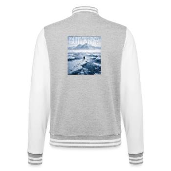 Mais pourquoi l’humour humoristique existentiel et triste du mème du Pingouin ? - Veste Teddy - gris chiné / blanc - Dos - Marisol (170cm)