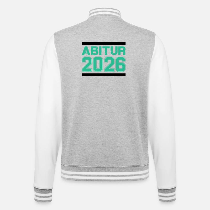 Graduation de l’Abitur 2026 – Arrivée difficile - Veste Teddy - gris chiné / blanc
