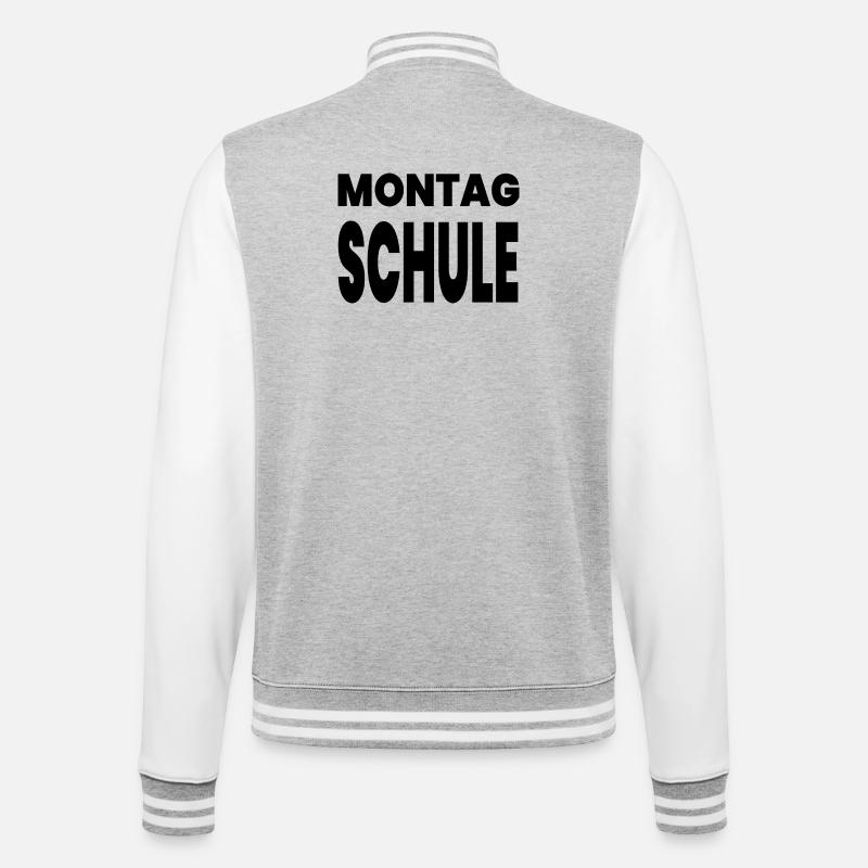 École - Veste Teddy - gris chiné / blanc